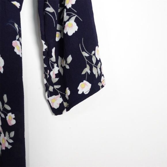 New Hanyagediao Women's Floral Maxi Polyester Crepe Dress 3/4 Sleeve Casual - Picture 6 of 7